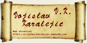 Vojislav Karalejić vizit kartica
